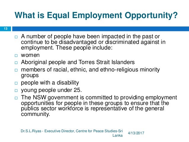 equal employment opportunity case study
