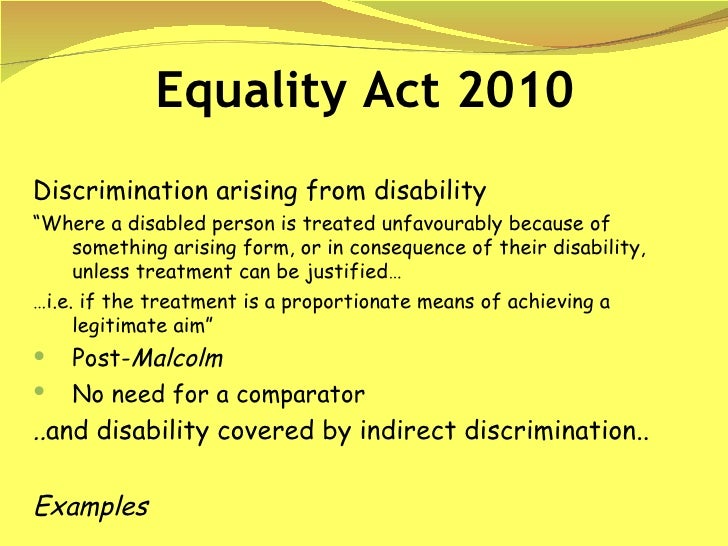 Equality act 2010