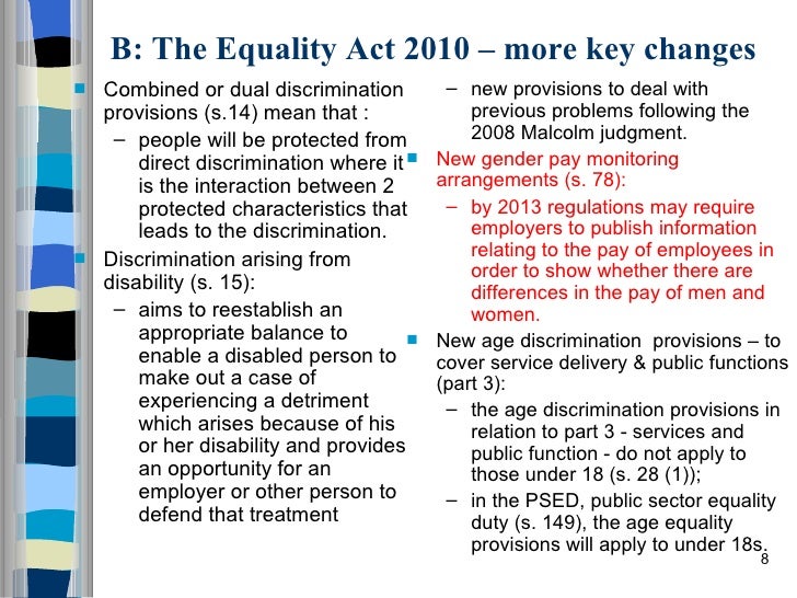 Equality Act 2010 Presentation