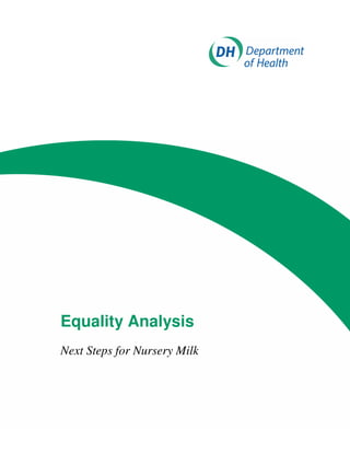 Equality Analysis
Next Steps for Nursery Milk
 