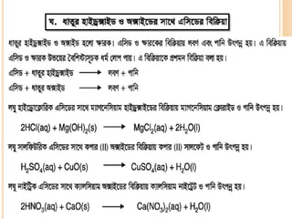 Equality of acid and base