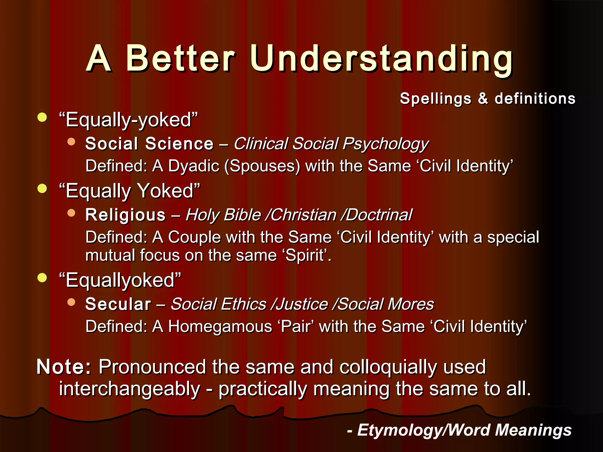 Introduction the Concept of "Equally yoked" Liberal Arts and Humani…