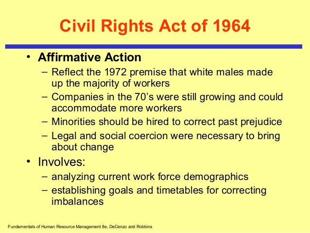 The changes that came with the civil rights act of 1964