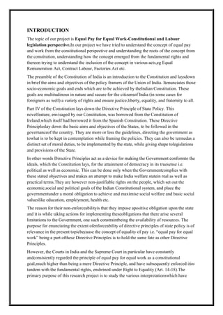 Equal pay for equal work labouor laws | DOCX