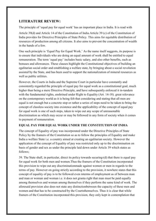 Equal pay for equal work labouor laws | DOCX
