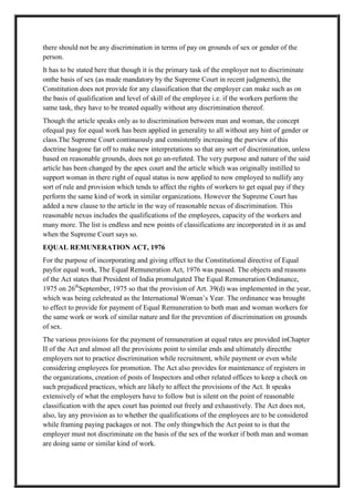 Equal pay for equal work labouor laws | DOCX