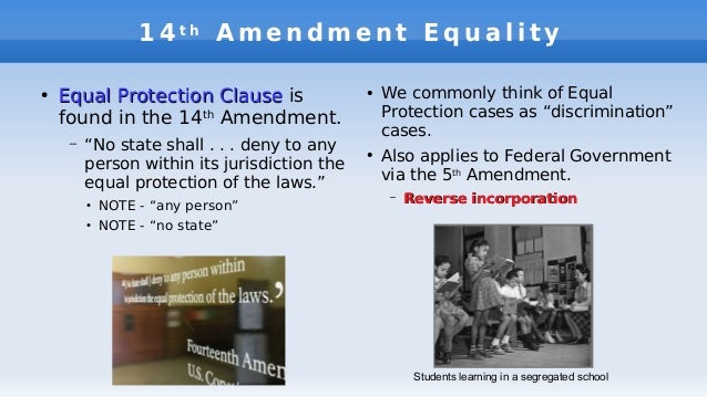equal protection clause equal protection clause