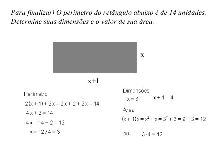 Quanto Ao Retangulo Podemos Escrever A Equacao