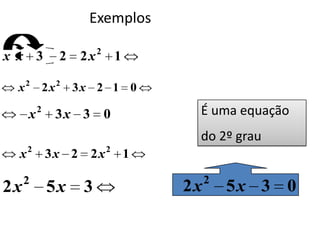 Equação do primeiro e segundo grau1