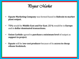 Market ScenarioPetrochemical market in  short-run is very volatile as it is defined by interaction of demand and supply.Current Market conditions are favorable.20-25 new ethylene plants size of 500,000 MTY and equal number of polyethylene plant of similar size.Ethylene production would be with demand but other would exceed the demand leading to utilization rates to rise.