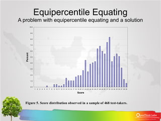 Equipercentile Equating
A problem with equipercentile equating and a solution
 