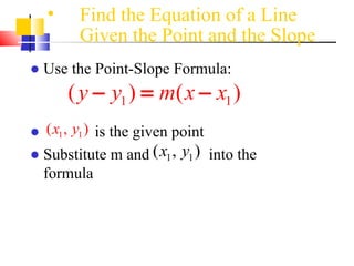 Equation Of A Line | PPT
