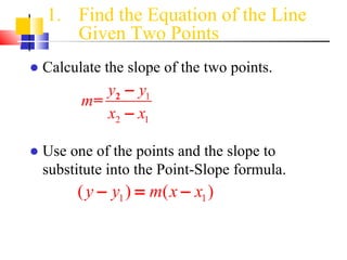 Equation Of A Line | PPT