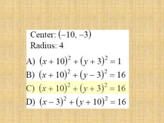 Equation Of A Circle