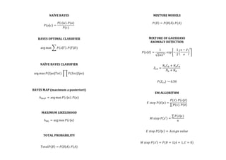 Some Equations for MAchine LEarning | PPT