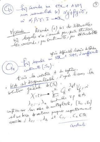 Equations differentielles