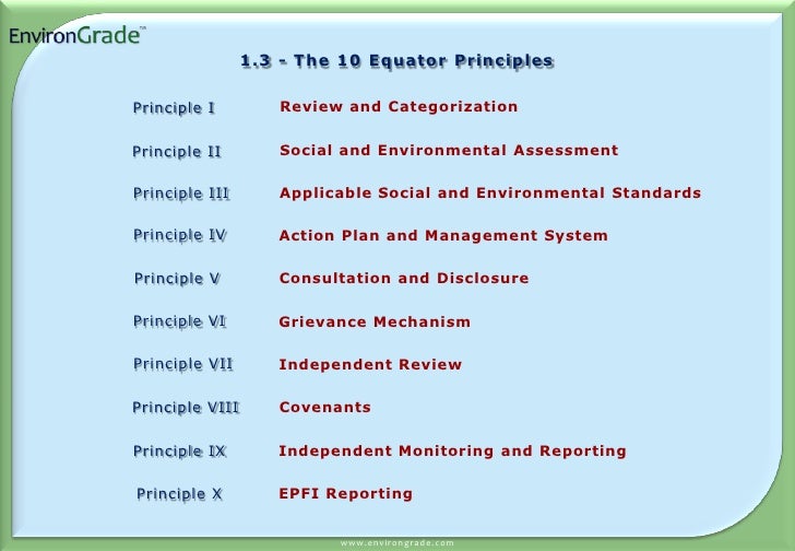 Equator Principles Ppt