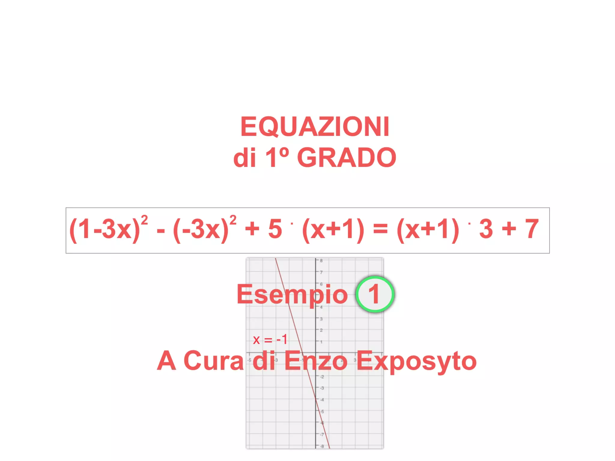 EQUAZIONI di PRIMO GRADO - ESEMPIO 1 | PDF
