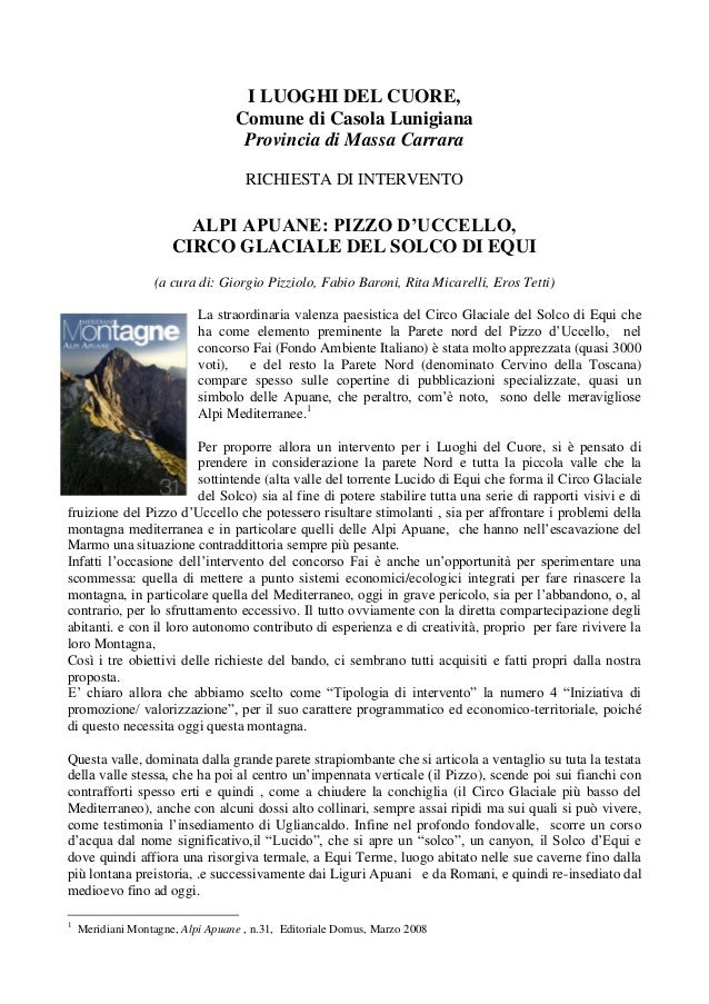 Alpi Apuane Pizzo Duccello Circo Glaciale Del Solco Di Equi