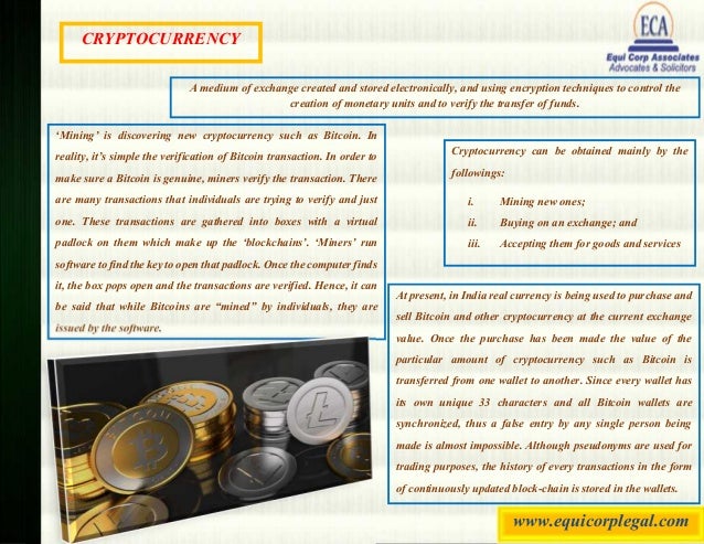Doing Business Of Cryptocurrency W R T India Legal Perspective - 