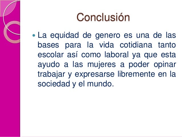Equidad de genero