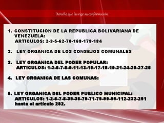 Derecho que las rige su conformación. 
 