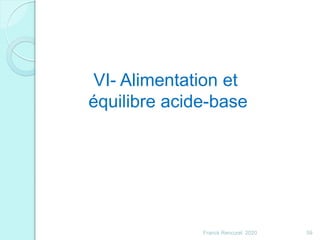 Franck Rencurel 2020 59
VI- Alimentation et
équilibre acide-base
 