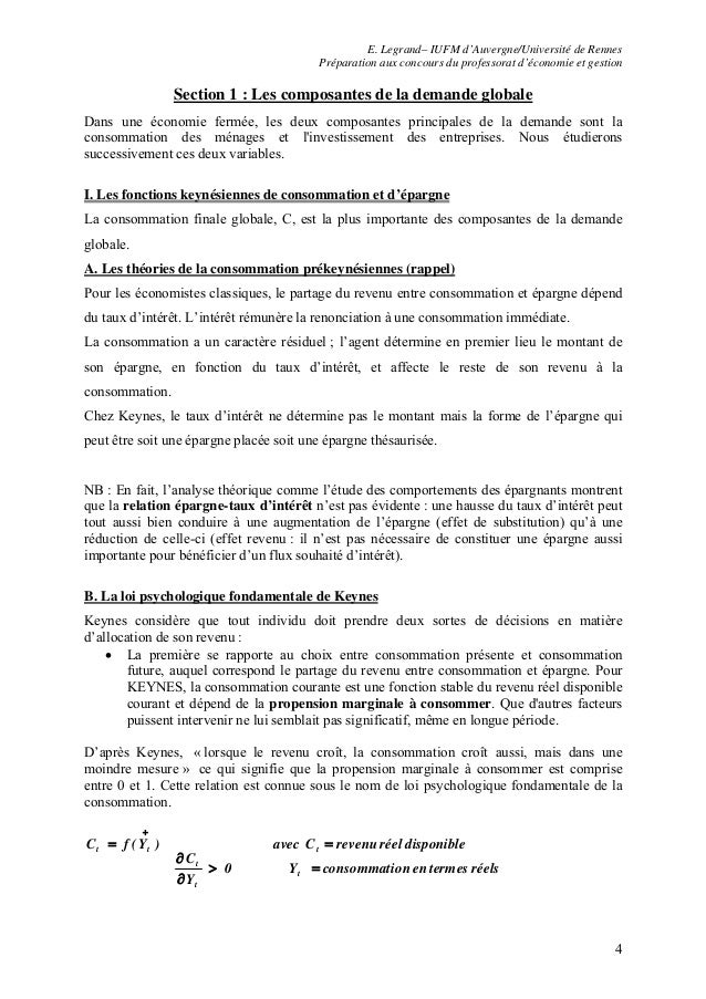 Equilibre chez keynes Equilibre chez keynes