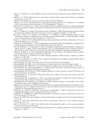 ¼ 0.29,
SE ¼ 0.17, p  0.001). As in Study 1, differences among these latter skill/challenge combinations did not
reach statistical signiﬁcance. Need for achievement was also positively related to interest at work
( 