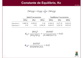 Constante de Equilíbrio, Kc
                                  Prof. Nunes




                   1
                   2




        1




       2




7                                 DQOI - UFC
 