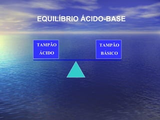 EQUILÍBRIO ÁCIDO-BASE TAMPÃO ÁCIDO TAMPÃO BÁSICO 