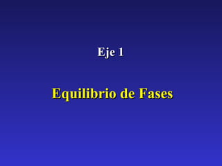 Eje 1Eje 1
Equilibrio de FasesEquilibrio de Fases
 