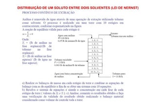 DISTRIBUIÇÃO DE UM SOLUTO ENTRE DOIS SOLVENTES (LEI DE NERNST)
 
