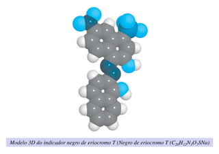 Modelo 3D do indicador negro de eriocromo T (Negro de eriocromo T (C20H12N3O7SNa)
 