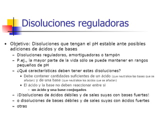 Disoluciones reguladoras