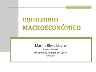 Martha Elena Linero
        Profesora Asociada
Universidad Popular del Cesar
           Valledupar
 