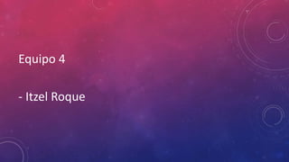 Equipo 4 
- Itzel Roque 
