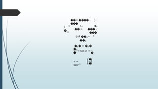 ��= ����−
���
1
� 0
0 𝑋𝑋𝐴𝐴 �𝐴𝐴
�� = ���−
���
0 0
0 = ��𝐴𝐴−
��𝐴𝐴
�𝐴𝐴� = �𝐴𝐴�
�
�𝐴𝐴
= tan 𝛼𝛼 =
� �
𝛼𝛼 =
tan−1
�
�
 