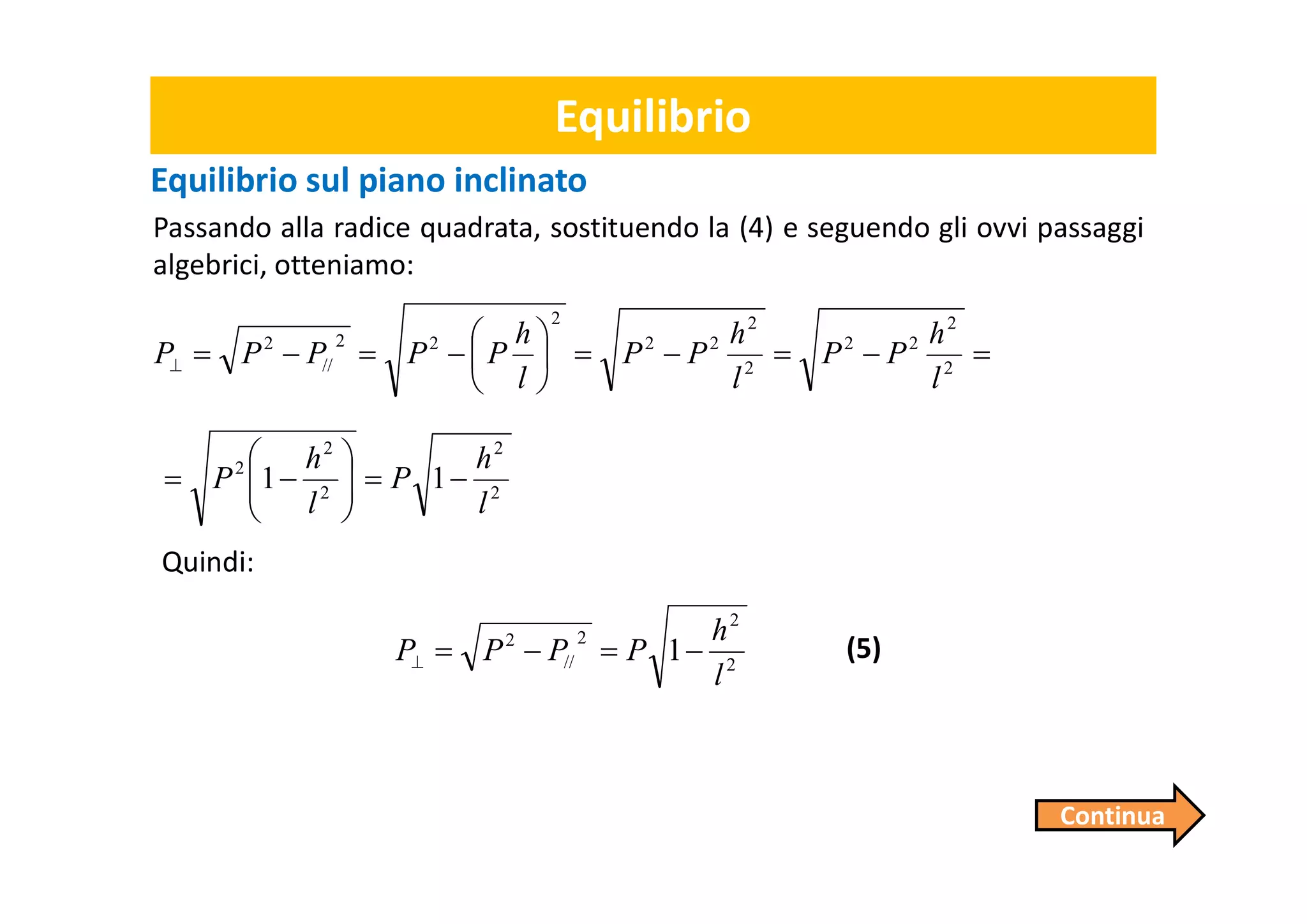 piano inclinato esercizi svolti pdf