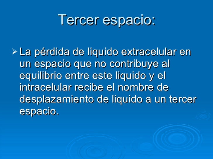 Equilibrios y desequilibrios de liquidos