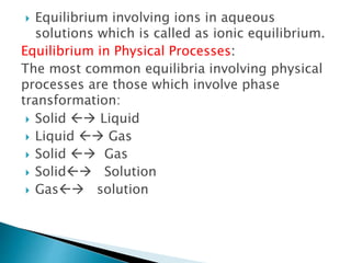 Equilibrium-class 12 chemistry | PPTX