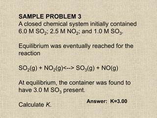 Equilibrium kc calculations | PPSX