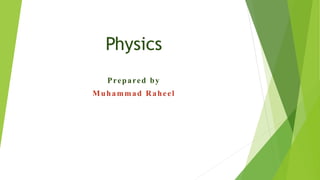 Physics
Prepared by
Muhammad Raheel
 
