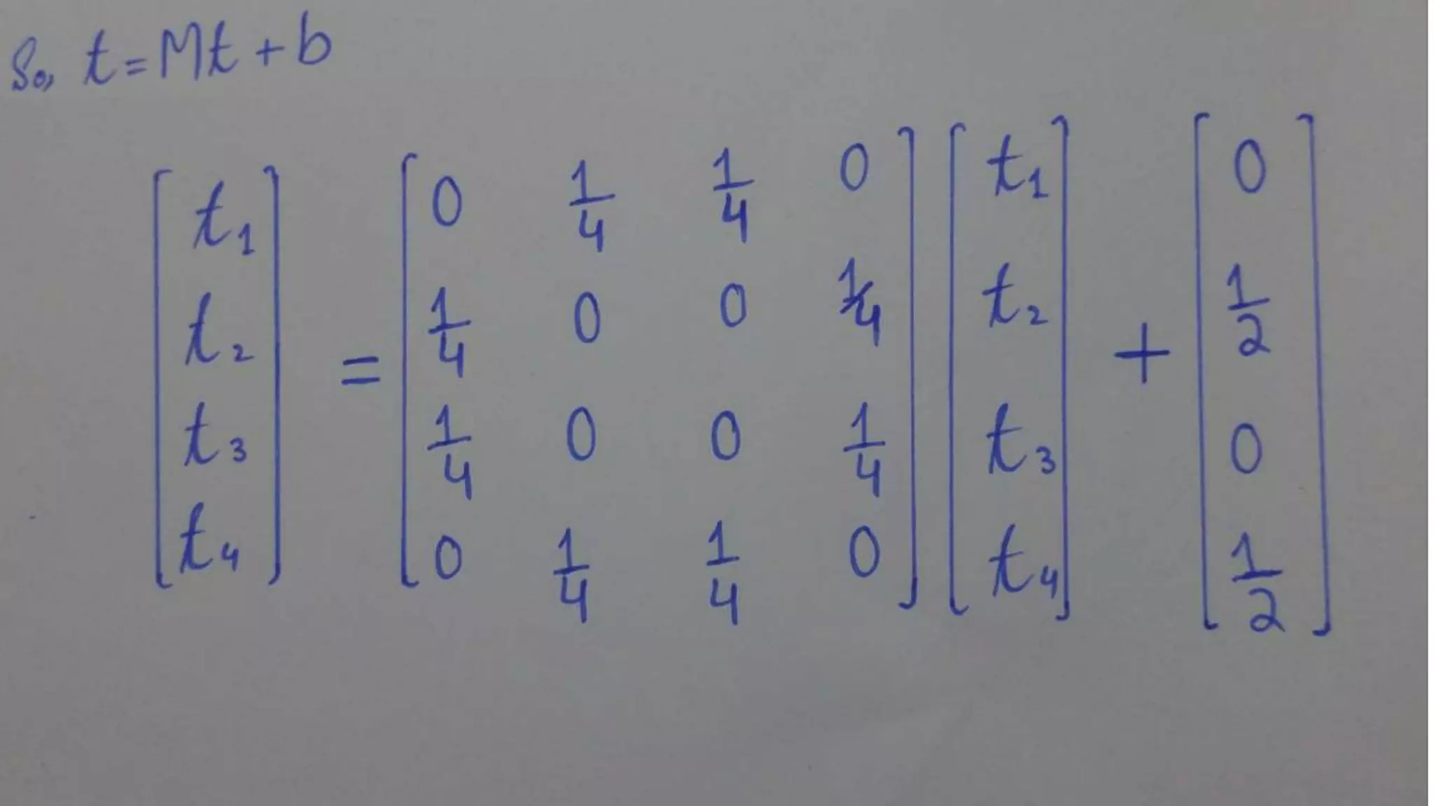 Equilibrium Temperature Distributions Application In Linear Algebra