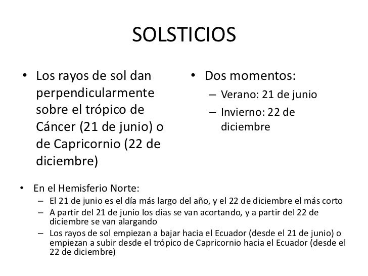 que es solsticio
