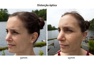 Distorção óptica 
50mm 15mm 
 