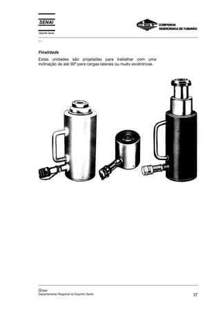 Espírito Santo
_________________________________________________________________________________________________
__
_________________________________________________________________________________________________
__
SENAI
Departamento Regional do Espírito Santo 37
Finalidade
Estas unidades são projetadas para trabalhar com uma
inclinação de até 90º para cargas laterais ou muito excêntricas.
 