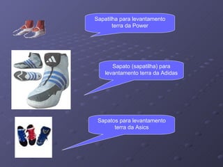 Sapatilha para levantamento terra da Power Sapato (sapatilha) para levantamento terra da Adidas Sapatos para levantamento terra da Asics 