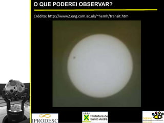 O QUE PODEREI OBSERVAR?
Crédito: http://www2.eng.cam.ac.uk/~hemh/transit.htm
 