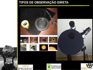TIPOS DE OBSERVAÇÃO DIRETA
 